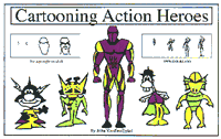 cartooning action heroes book